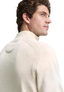 Tom Tailor Ανδρικό Πλεκτό Βαμβακερό Half Zip 1047569-38677 Εκρού