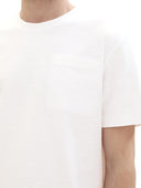Tom Tailor Ανδρική Μπλούζα Structured T-Shirt  1042412-20000 Λευκό