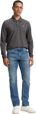 Ανδρική Μπλούζα Polo Μακρυμάνικη Tom Tailor 1043278-10307 Γκρι