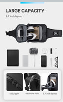 Τσαντάκι ώμου χιαστί crossbody Bange 7210 μαύρο