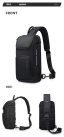 Τσαντάκι ώμου χιαστί crossbody Bange 7565 Mαύρο