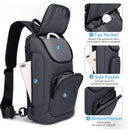 Τσαντάκι ώμου χιαστί crossbody Bange 7565 γκρί