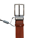Guy Laroche Ανδρική Δερμάτινη Ζώνη Leather Belt GL202/4 Καφέ