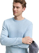 Tom Tailor Ανδρικό Πουλόβερ Basic Knitted Sweater 1039810-38676 Σιέλ