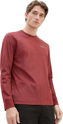 Tom Tailor Ανδρικό T-Shirt Μακρυμάνικο 1037841-32220 Μπορντό