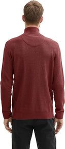 Tom Tailor  Ανδρικό Πλεκτό Βαμβακερό Half-Zip 1042454-35676 Μπορντό