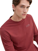 Tom Tailor Ανδρικό T-Shirt Μακρυμάνικο 1037841-32220 Μπορντό