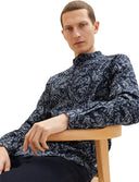 Ανδρικό  Πουκάμισο Tom Tailor Cotton Linen 1034903-31279 Μπλε