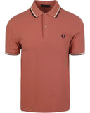 Fred Perry Ανδρική Μπλούζα Twin Tipped Polo M3600-Y63 Pink