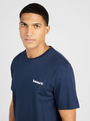 Timberland Ανδρική Μπλούζα Small Linear Logo Print Tee TB0A5QQT433 Μπλε