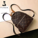 Δερμάτινo Γυναικείo Σακίδιο Πλάτης  Foxer PVC Foxer 900165F καφέ