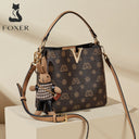 Γυναικεία Τσάντα PVC Shopper ‘Ωμου Foxer 9140150F καφέ