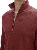 Tom Tailor  Ανδρικό Πλεκτό Βαμβακερό Half-Zip 1042454-35676 Μπορντό