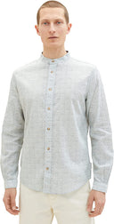 Ανδρικό Πουκάμισο Tom Tailor Cotton Linen 1034903-31283 Πράσινο