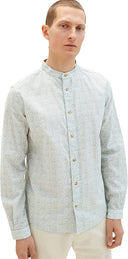 Ανδρικό Πουκάμισο Tom Tailor Cotton Linen 1034903-31283 Πράσινο