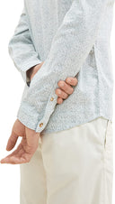 Ανδρικό Πουκάμισο Tom Tailor Cotton Linen 1034903-31283 Πράσινο