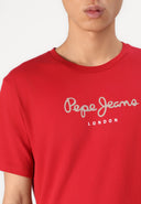 Pepe Jeans Eggo Ανδρική Μπλούζα T-Shirt PM508208-285 Κόκκινο