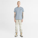 Timberland Ανδρική Μπλούζα SS Dunstan River Jersey Crew Tee Slim TB0A2BPR940 Σιέλ