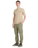 Timberland Ανδρικό T-shirt Dunstan River Slim Fit TB0A2BPR-DH4 Μπεζ