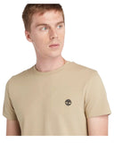 Timberland Ανδρικό T-shirt Dunstan River Slim Fit TB0A2BPR-DH4 Μπεζ