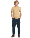 Timberland Ανδρικό T-shirt Dunstan River Slim Fit TB0A2BPREH3 Μπεζ