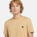 Timberland Ανδρική Μπλούζα SS Dunstan River Jersey Crew Tee Slim TB0A2BPREH3 Μπεζ