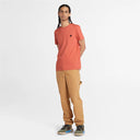 Timberland Ανδρική Μπλούζα SS Dunstan River Jersey Crew Tee Slim TB0A2BPREI4 Πορτοκαλί