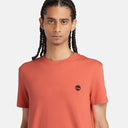 Timberland Ανδρική Μπλούζα SS Dunstan River Jersey Crew Tee Slim TB0A2BPREI4 Πορτοκαλί