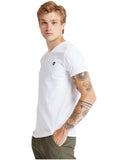 Timberland Ανδρικό T-shirt Dunstan River V-Neck Slim Fit TB0A2BPT100 Λευκό