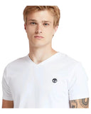 Timberland Ανδρικό T-shirt Dunstan River V-Neck Slim Fit TB0A2BPT100 Λευκό