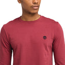 Timberland Ανδρική Μπλούζα Μακρυμάνικη LS Dunstan River Jersey Crew Tee Slim TB0A2BQ3600 Μπορντό