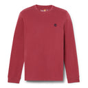 Timberland Ανδρική Μπλούζα Μακρυμάνικη LS Dunstan River Jersey Crew Tee Slim TB0A2BQ3600 Μπορντό