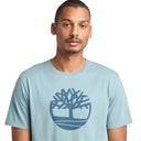 Timberland Ανδρική Μπλούζα T-Shirt River Tree Logo  TB0A2C2R758 Γαλάζιο
