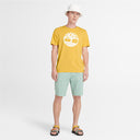 Timberland Ανδρική Μπλούζα T-Shirt River Tree Logo  TB0A2C2REG4 Κίτρινο