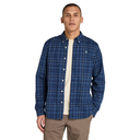 Timberland Ανδρικό Πουκάμισο Καρό Stretch Poplin Check Shirt TB0A5M16V82 Μπλε