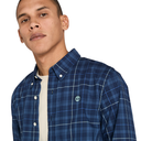 Timberland Ανδρικό Πουκάμισο Καρό Stretch Poplin Check Shirt TB0A5M16V82 Μπλε