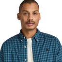 Timberland Ανδρικό Πουκάμισο Καρό Stretch Poplin Gingham Shirt TB0A5M2EG66 Μπλε