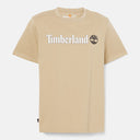 Timberland Ανδρική Μπλούζα T-Shirt Linear Logo TB0A5UPQDH4 Μπεζ