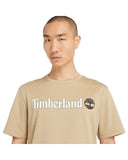 Timberland Ανδρικό T-shirt Linear Logo TB0A5UPQDH4 Μπεζ