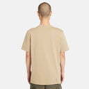 Timberland Ανδρική Μπλούζα T-Shirt Linear Logo TB0A5UPQDH4 Μπεζ