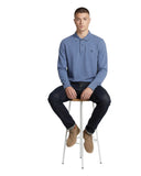 Timberland Ανδρικό Polo Μακρυμάνικο Millers River Pique TBC0YHBEEYO Μπλε