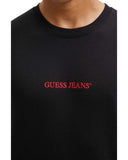 Guess Jeans Ανδρικό Φούτερ Λαιμόκοψη M4YQ19K9V31-JBLK Μαύρο
