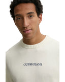 Guess Jeans Ανδρικό Βαμβακερό Πουλόβερ M4BR31Z3HM1-G293 Εκρού