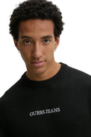 Guess Jeans Ανδρικό Βαμβακερό Πουλόβερ M4BR31Z3HM1-JBLK Μαύρο
