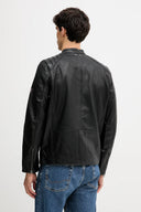 Pepe Jeans Ανδρικό Δερμάτινο Μπουφάν Joey PM4027178-999 Μαύρο