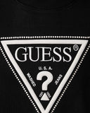 Guess Γυναικείο Φούτερ Triangle Glitter W6YQ14K4352-JBLK Μαύρο