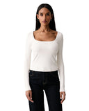 Guess Γυναικεία Μπλούζα Μακρυμάνικη Lotus V6BP05K6318-G9L9 Εκρού