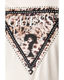 Guess Γυναικεία Μπλούζα Μακρυμάνικη Savanna W6BI57K7387-G012 Μπεζ