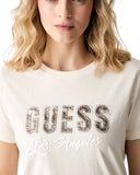 Guess Γυναικείο T-Shirt Snake Script W6YI30K4349-G012 Μπεζ