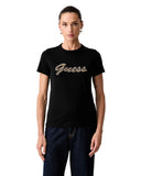 Guess Γυναικείο T-Shirt Beads Script W6YI29K4348-JBLK Μαύρο